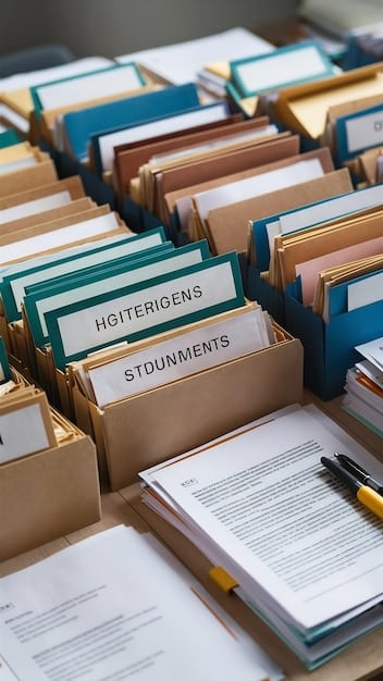 A close-up of government documents and forms required for applying to social benefits. Focus on clarity and organization, representing the administrative process.