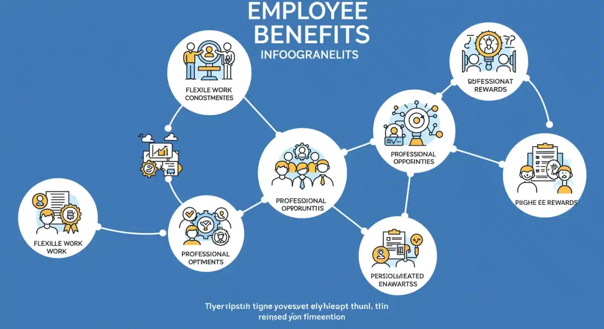 Infographic showing diverse employee benefits