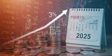 Upward stock chart with 3% increase for 2025 dividend stocks