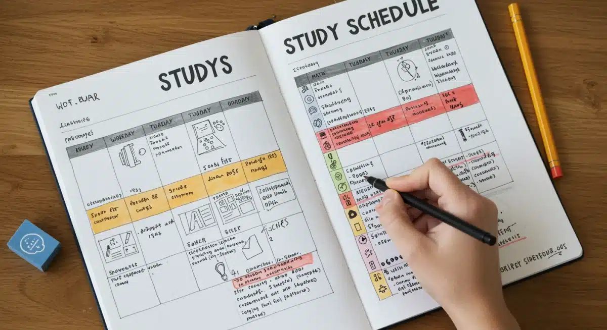 Detailed 3-month study schedule for standardized test preparation