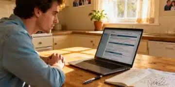 Emergency Rental Assistance 2026: Access Funds, Prevent Eviction Person diligently completing an online application for rental assistance at a kitchen table.