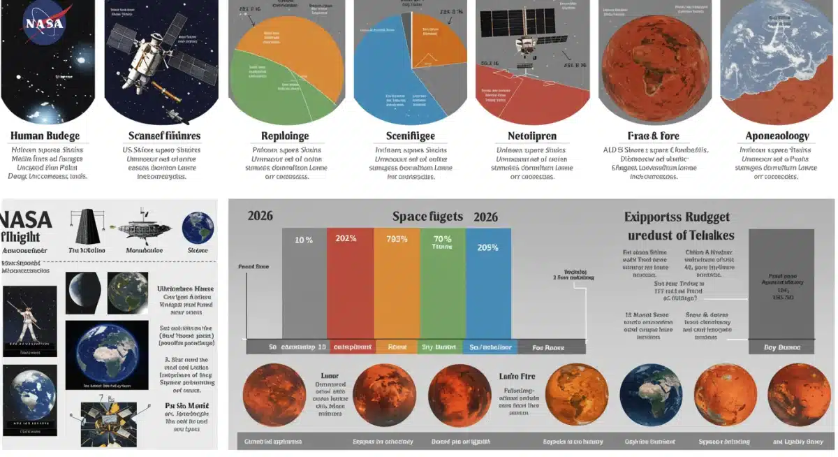 Infographic showing NASA's 2026 budget allocation for various space exploration programs.