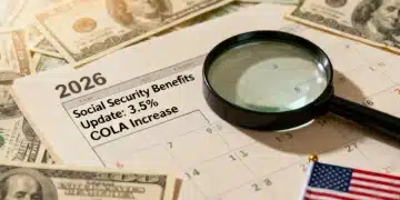 2026 calendar showing Social Security COLA adjustment