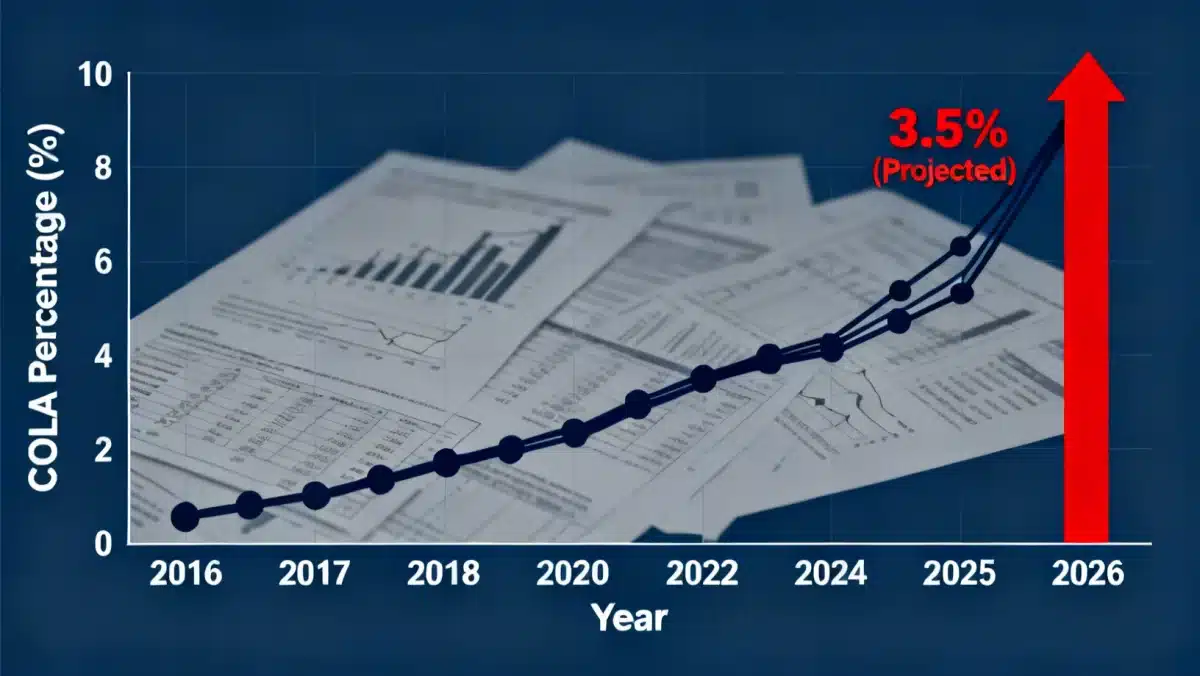 Historical Social Security COLA trend graph