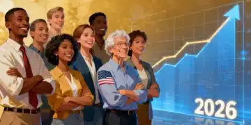 People confidently planning their finances for 2026 in the United States, showing an emergency fund growing.