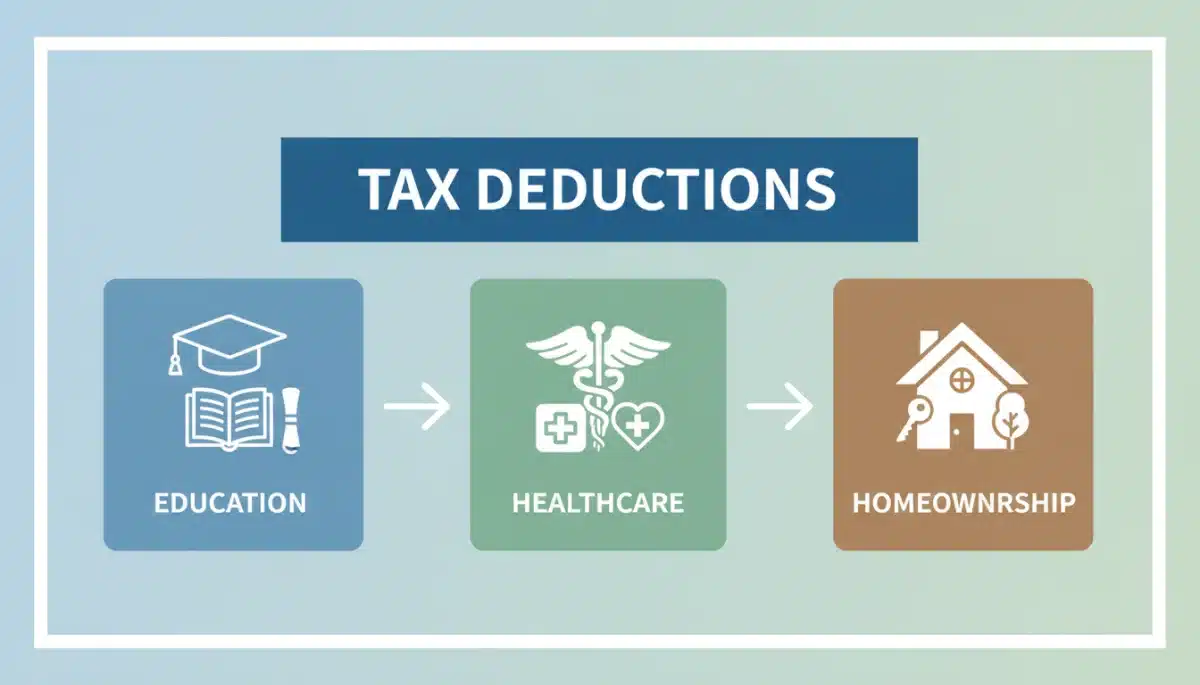 Visual representation of various tax deduction categories