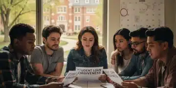 Students reviewing documents about 2026 federal student loan forgiveness changes