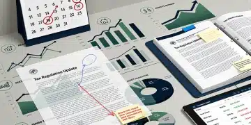 Financial charts and legal documents symbolizing 2026 US tax code changes affecting investment portfolios.