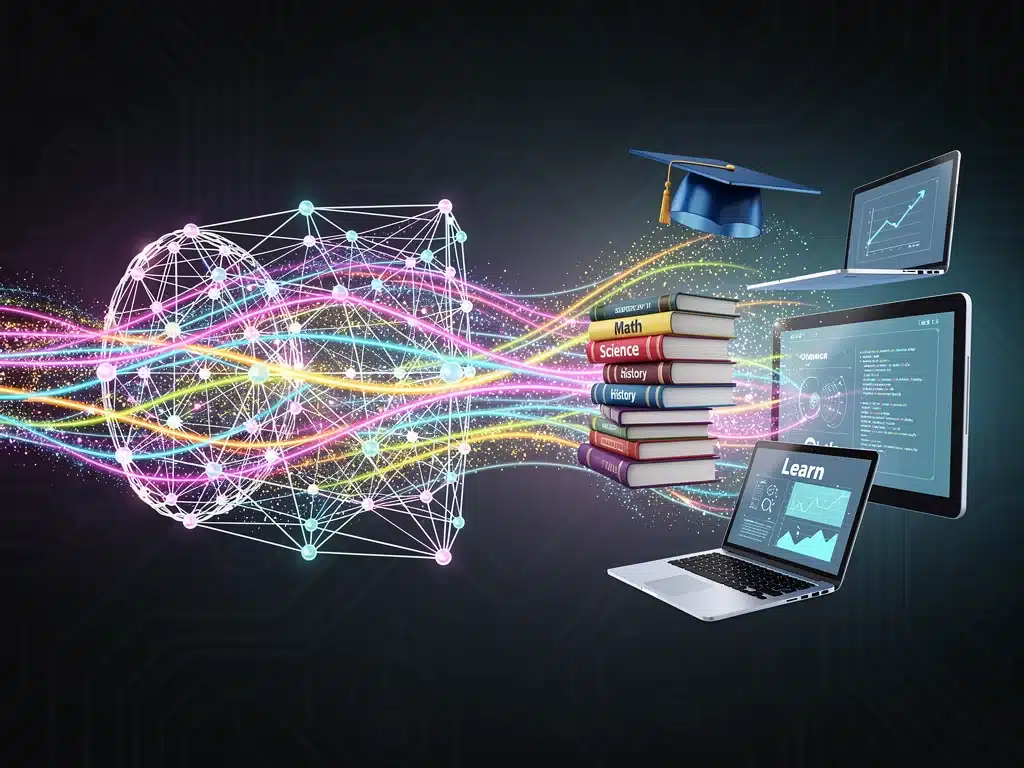 Diagram showing AI integration into educational processes.