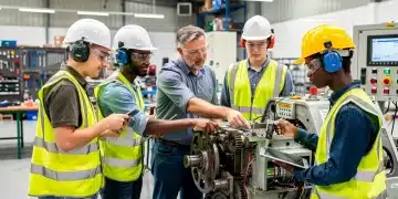 Apprenticeship Programs 2026: Earn While You Learn in the US Apprenticeship participants learning practical skills in a workshop, guided by an experienced mentor.