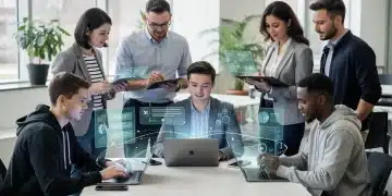 Diverse US students and professionals demonstrating digital literacy in 2026