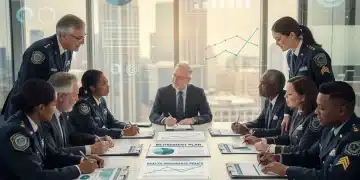 Federal employees reviewing benefit documents and discussing 2026 changes