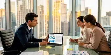 Financial advisor discusses estate planning updates with clients