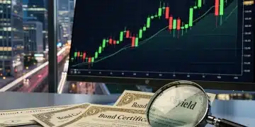 Financial chart showing 5% bond yield target and growth in a rising rate environment