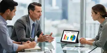 Financial advisor discussing fixed vs variable annuities with a couple
