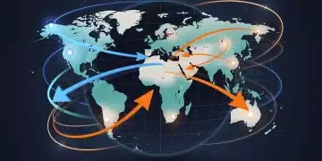 Global trade network with US connections, symbolizing future economic shifts from 2026 trade agreements.