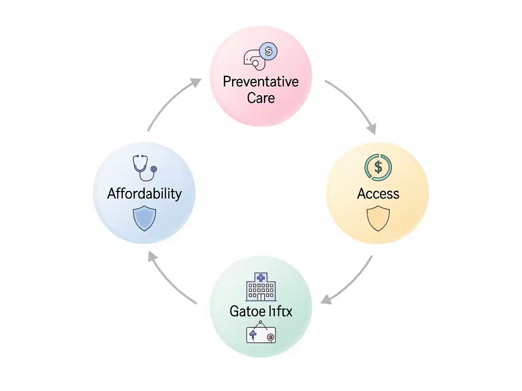 Infographic detailing healthcare reform components