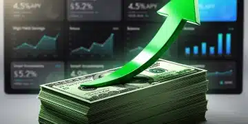 Growing stack of money representing high-yield savings account growth in 2026