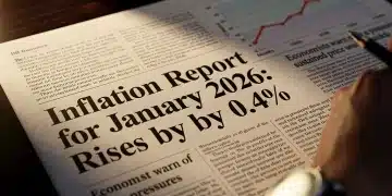 Financial newspaper headline announcing January 2026 CPI increase