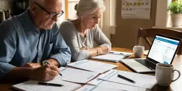 Senior couple reviewing 2026 Medicare benefits guide documents