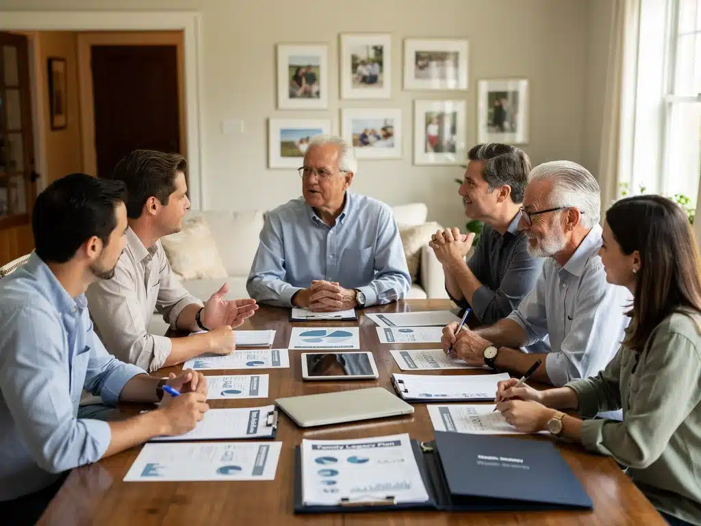 Multi-generational family discusses legacy planning strategies