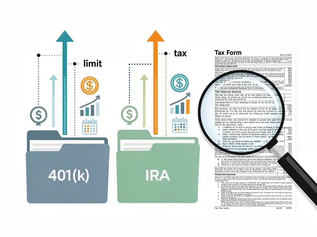Visualizing changes to retirement accounts and tax implications for investors.
