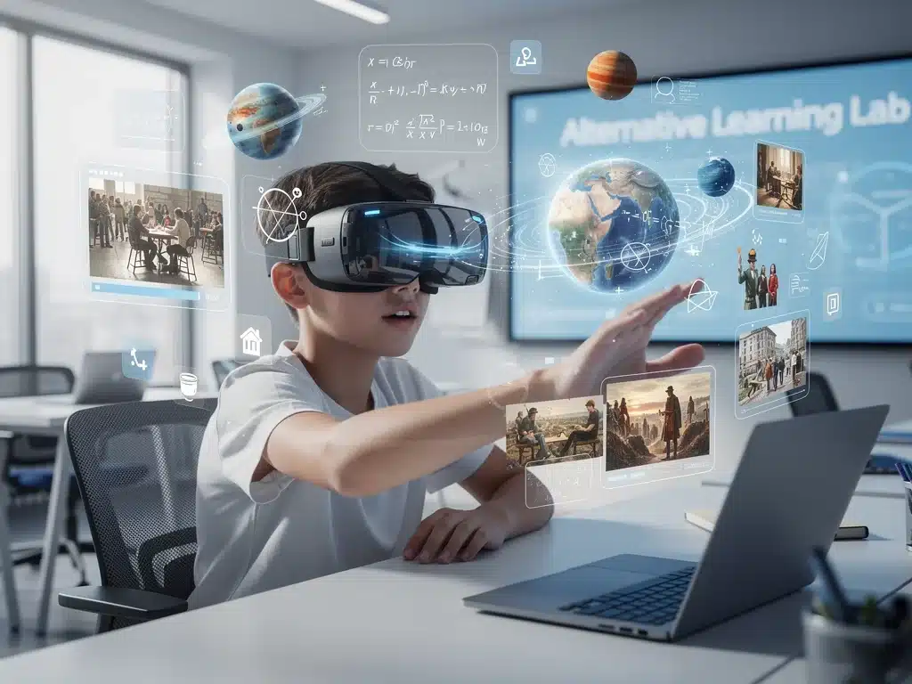 Student learning through virtual reality in an alternative education setting.