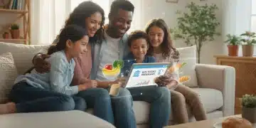 Family confidently navigating online resources for food assistance benefits in 2026