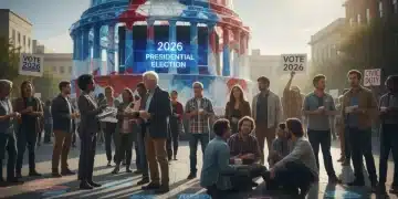 Citizens discussing 2026 presidential election policy debates