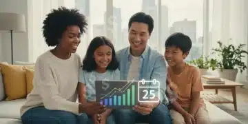 Family reviewing 2026 Child Tax Credit benefits on a tablet